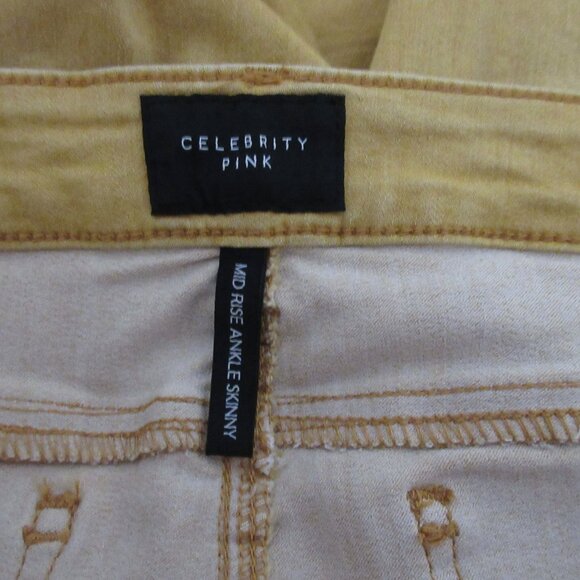 Celebrity Pink Junior Capri Sz 15/32 Mid Rise Ankle Skinny 5-Pocket Harvest Dark - Picture 3 of 7